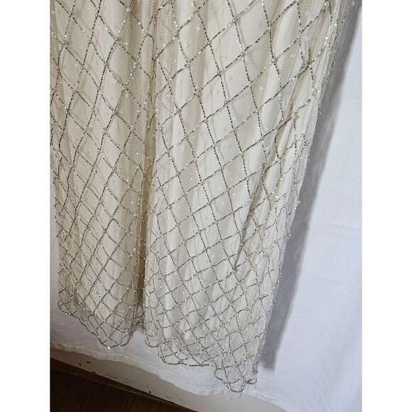 Ivy City Co Gatsby Dress In White Cream Size XL Retro Winter Wedding NWT Bride - Picture 7 of 15